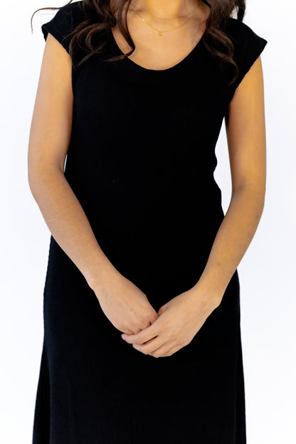 Beverly Ribbed Cap Sleeve Dress