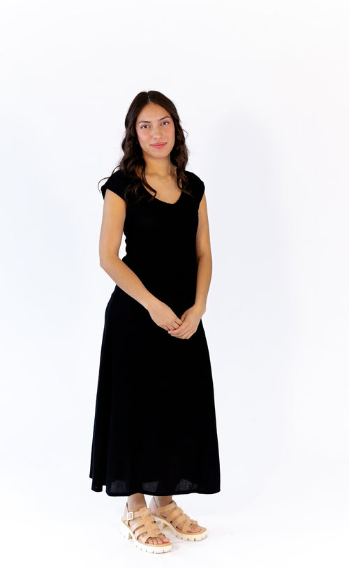 Beverly Ribbed Cap Sleeve Dress