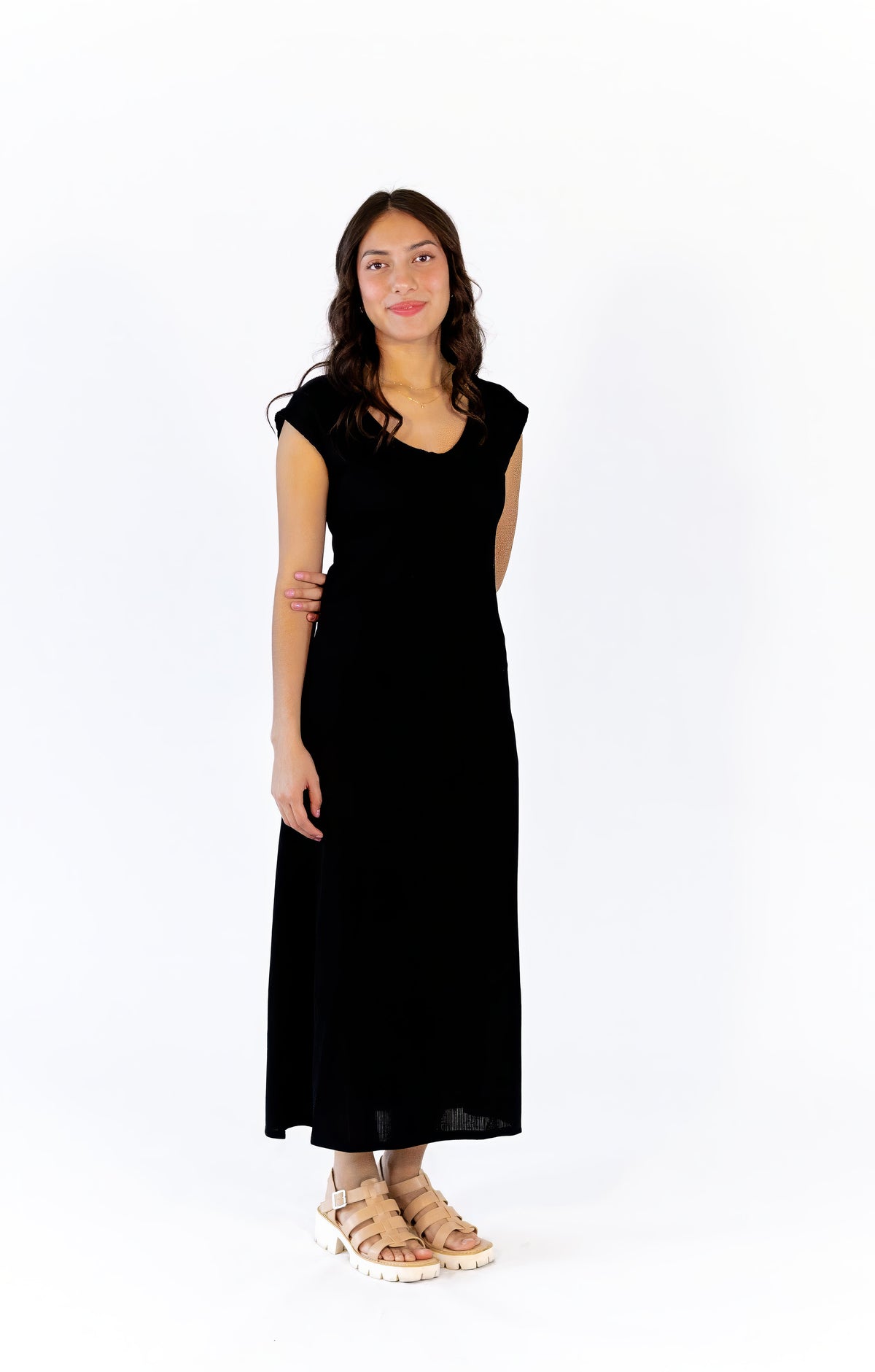 Beverly Ribbed Cap Sleeve Dress
