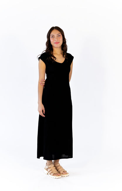 Beverly Ribbed Cap Sleeve Dress