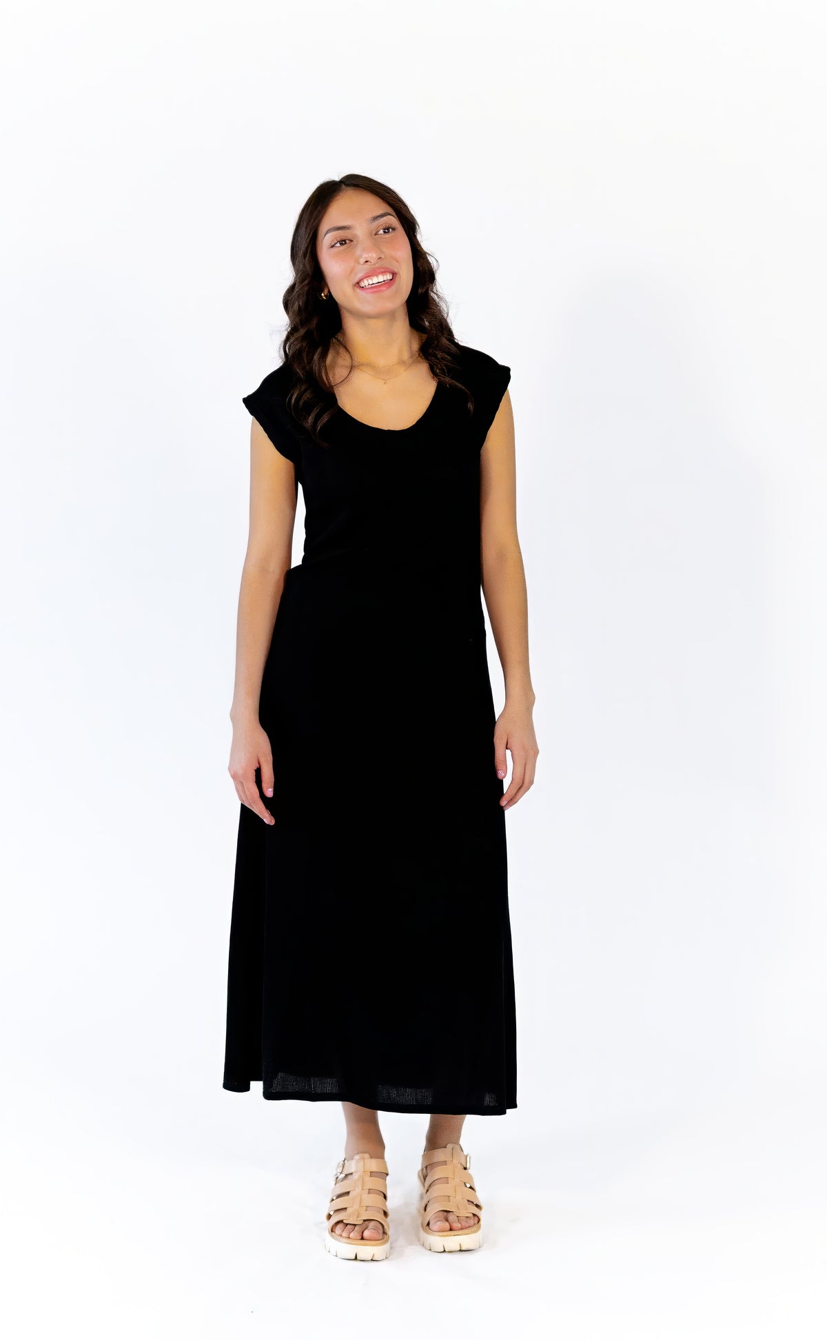 Beverly Ribbed Cap Sleeve Dress