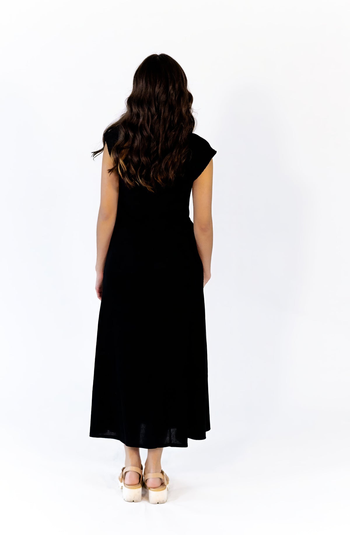 Beverly Ribbed Cap Sleeve Dress