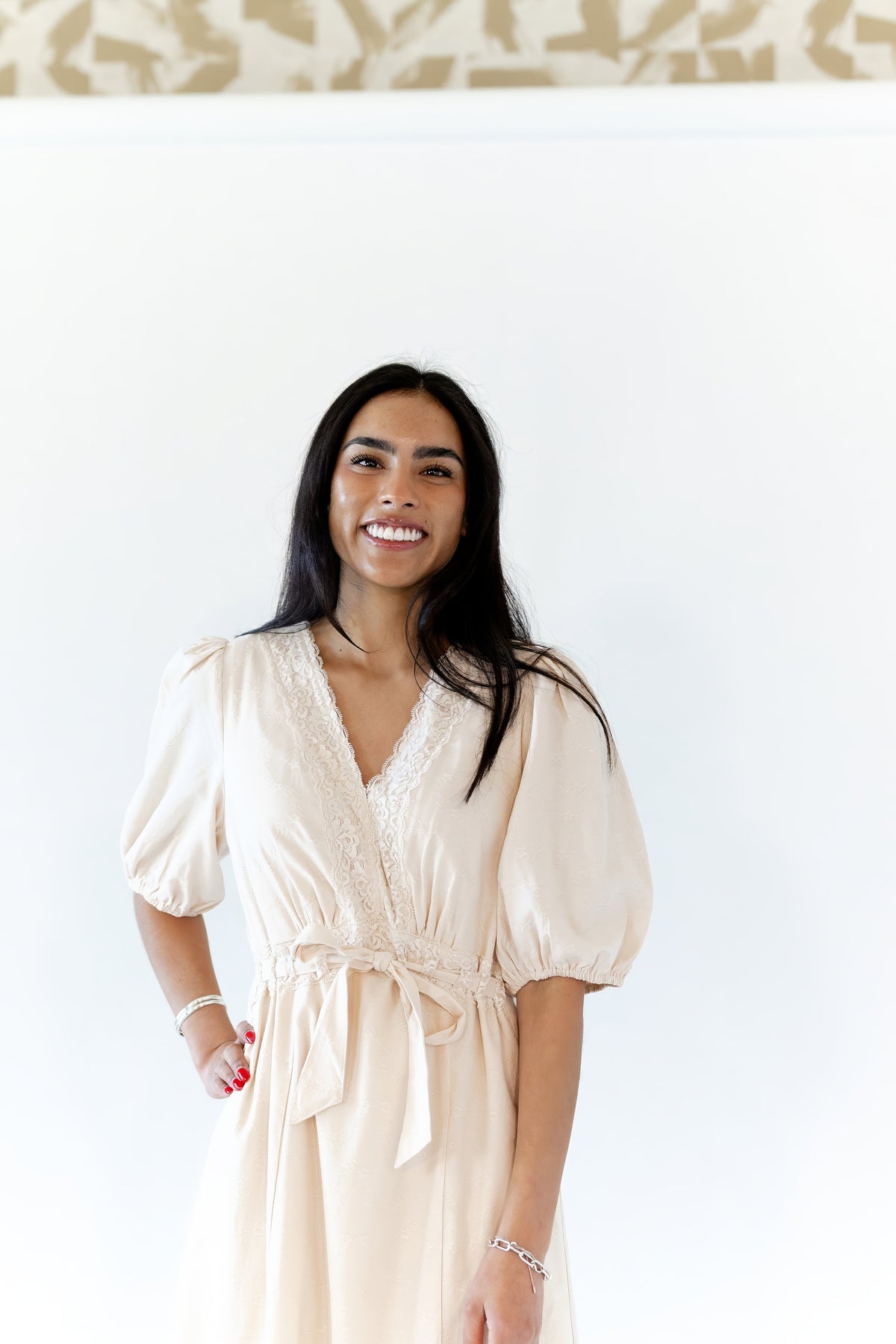 Gisela Lace Trim Dress