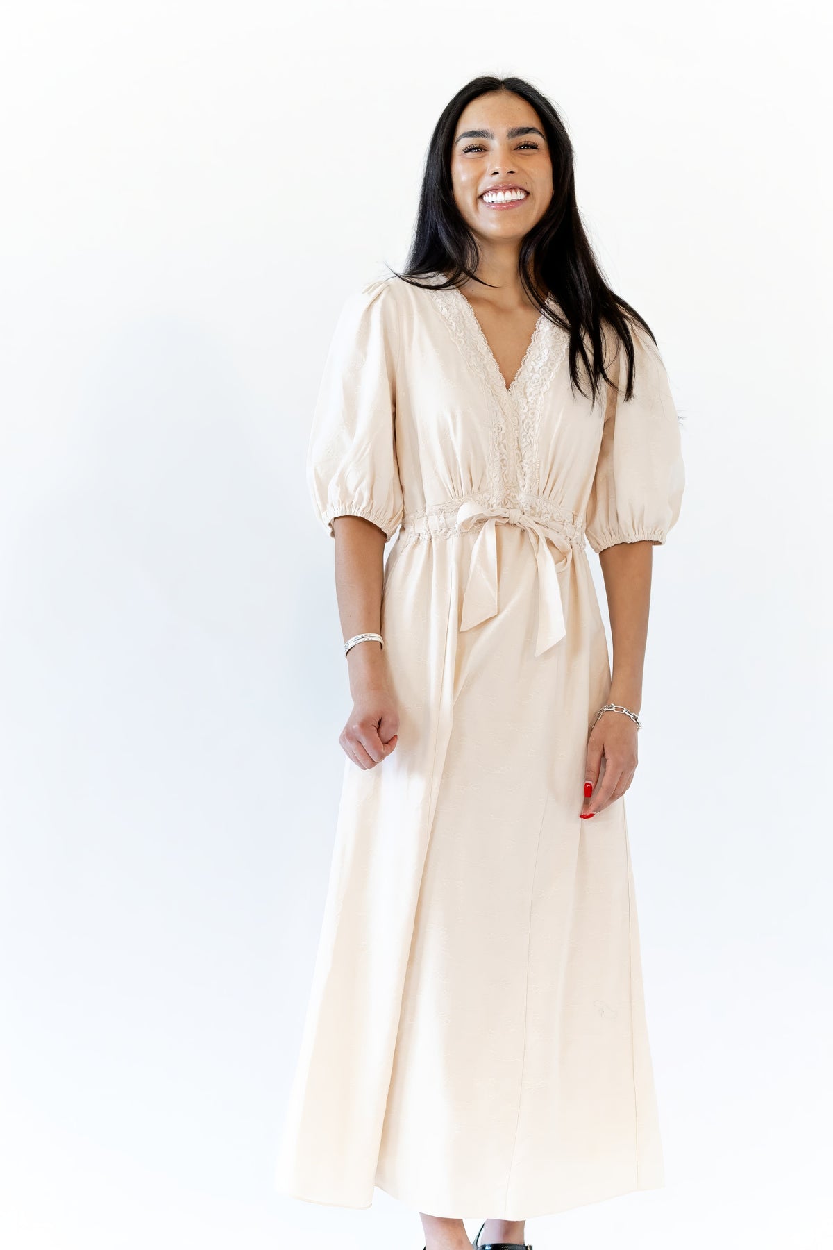 Gisela Lace Trim Dress