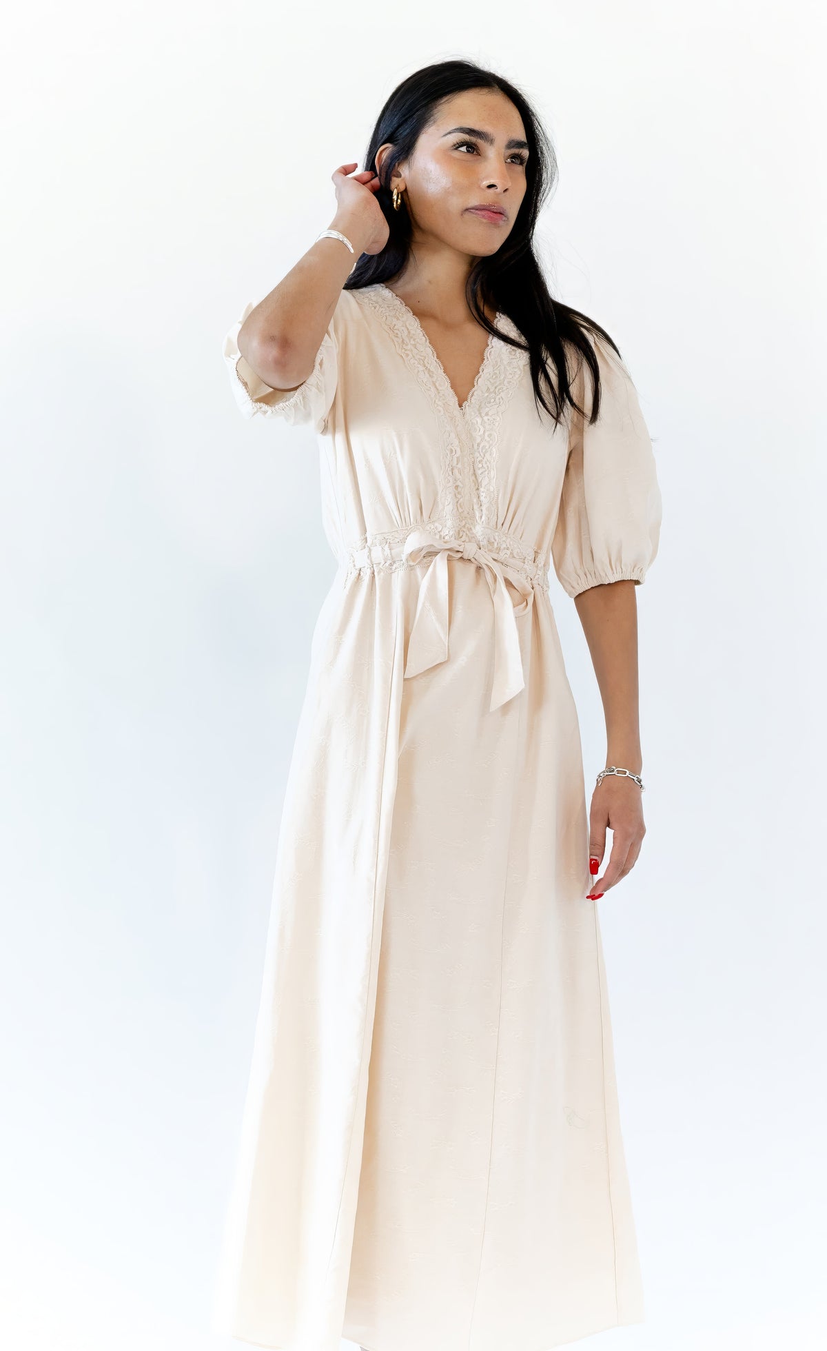 Gisela Lace Trim Dress