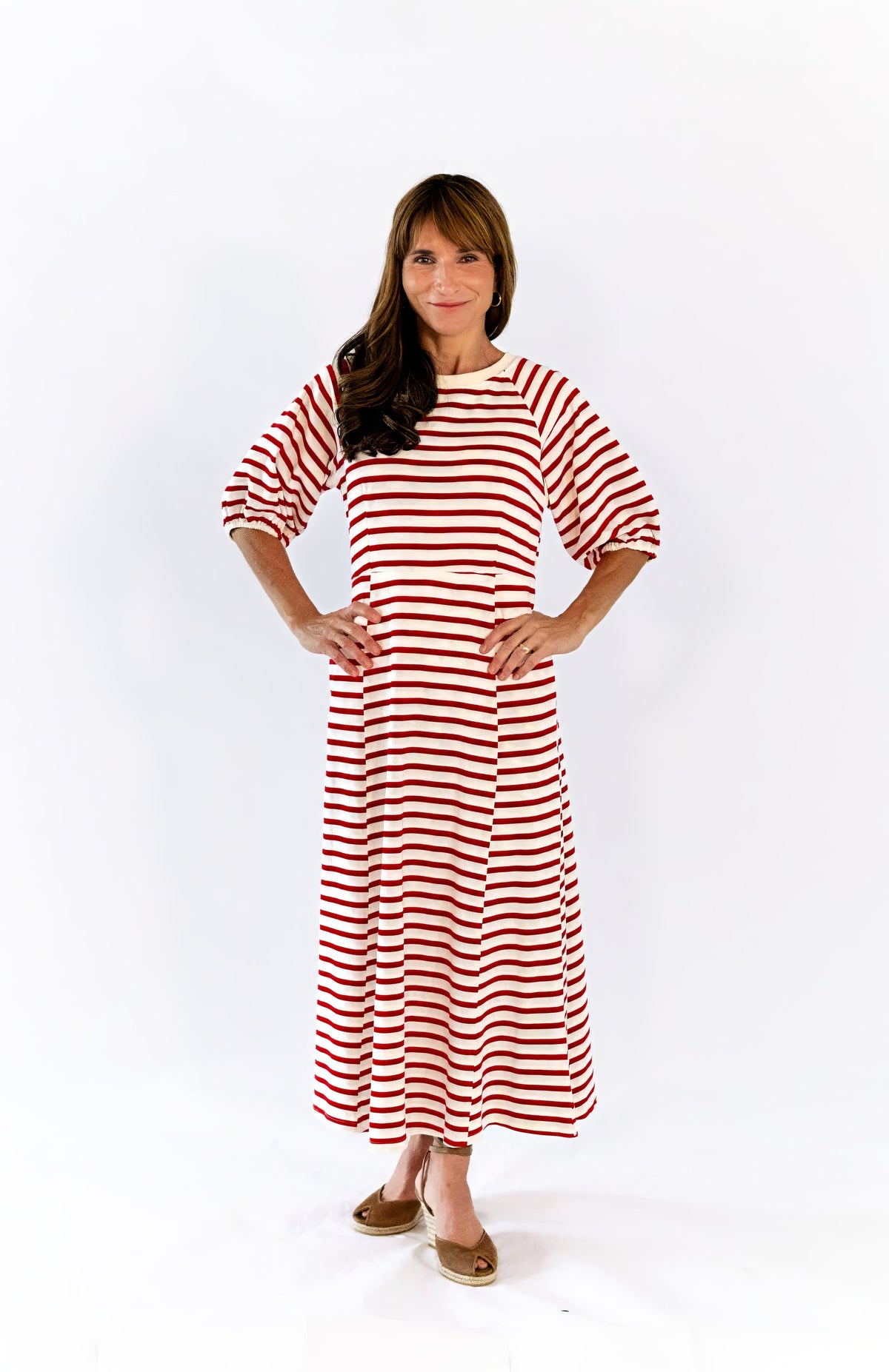 Marissa Striped Midi Dress