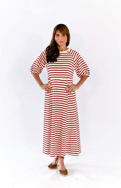 Marissa Striped Midi Dress