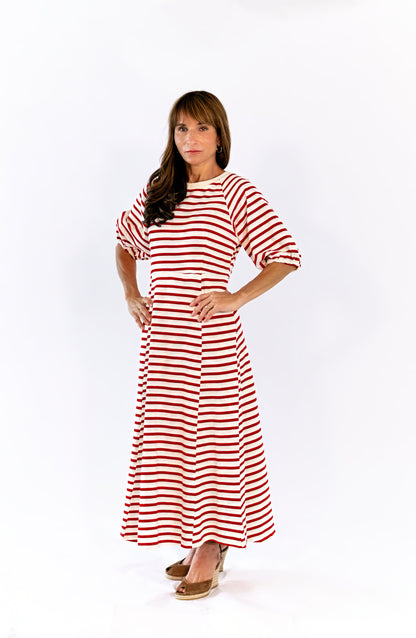 Marissa Striped Midi Dress