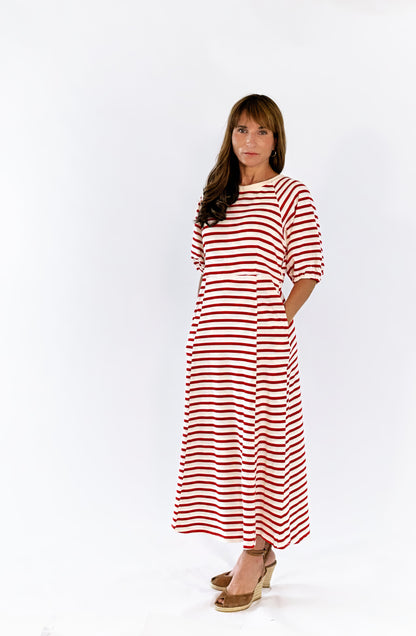 Marissa Striped Midi Dress