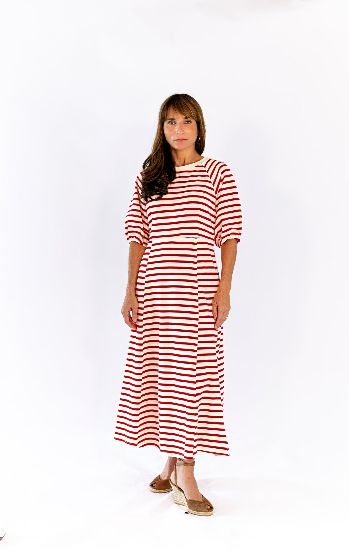 Marissa Striped Midi Dress