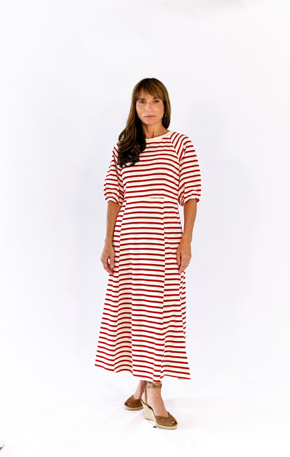 Marissa Striped Midi Dress