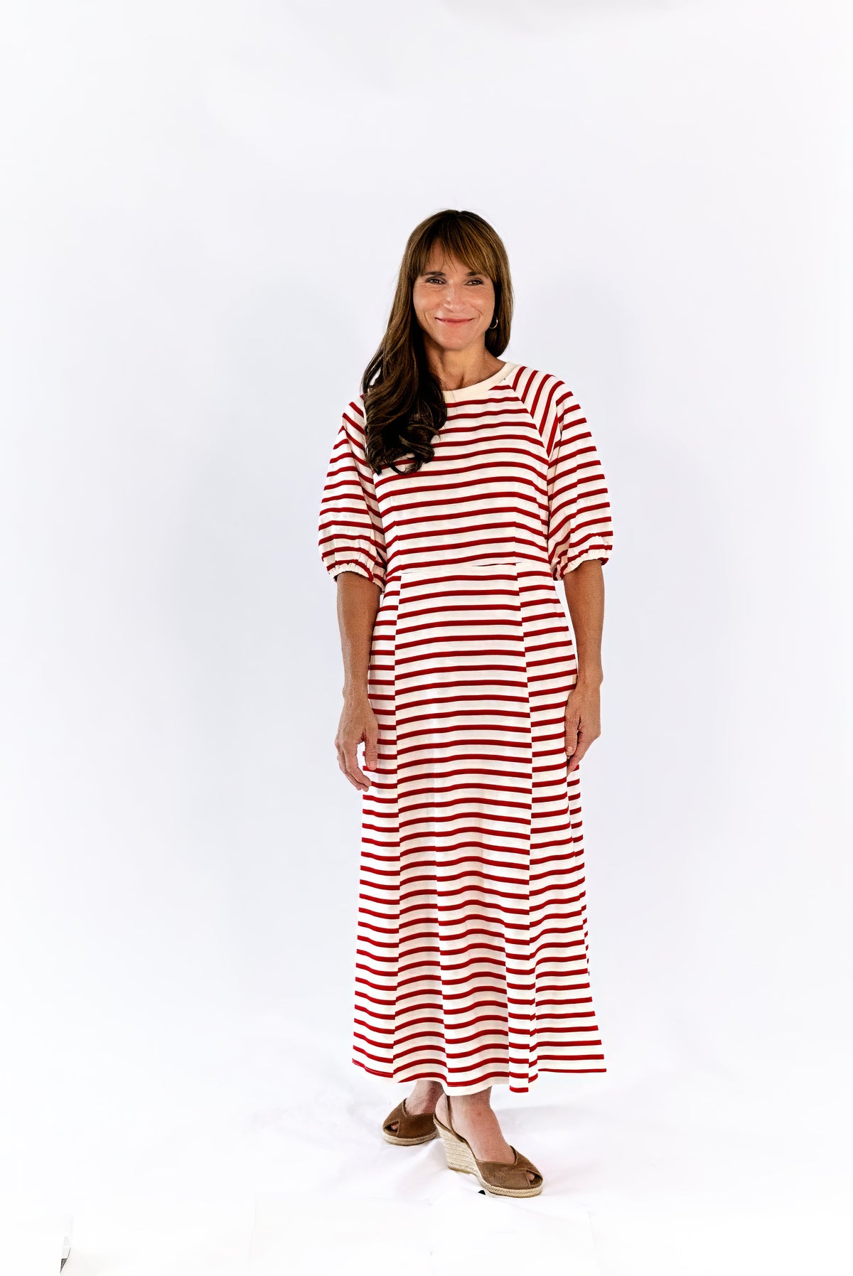 Marissa Striped Midi Dress