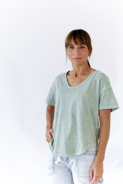 Kelsie Mineral Washed Top