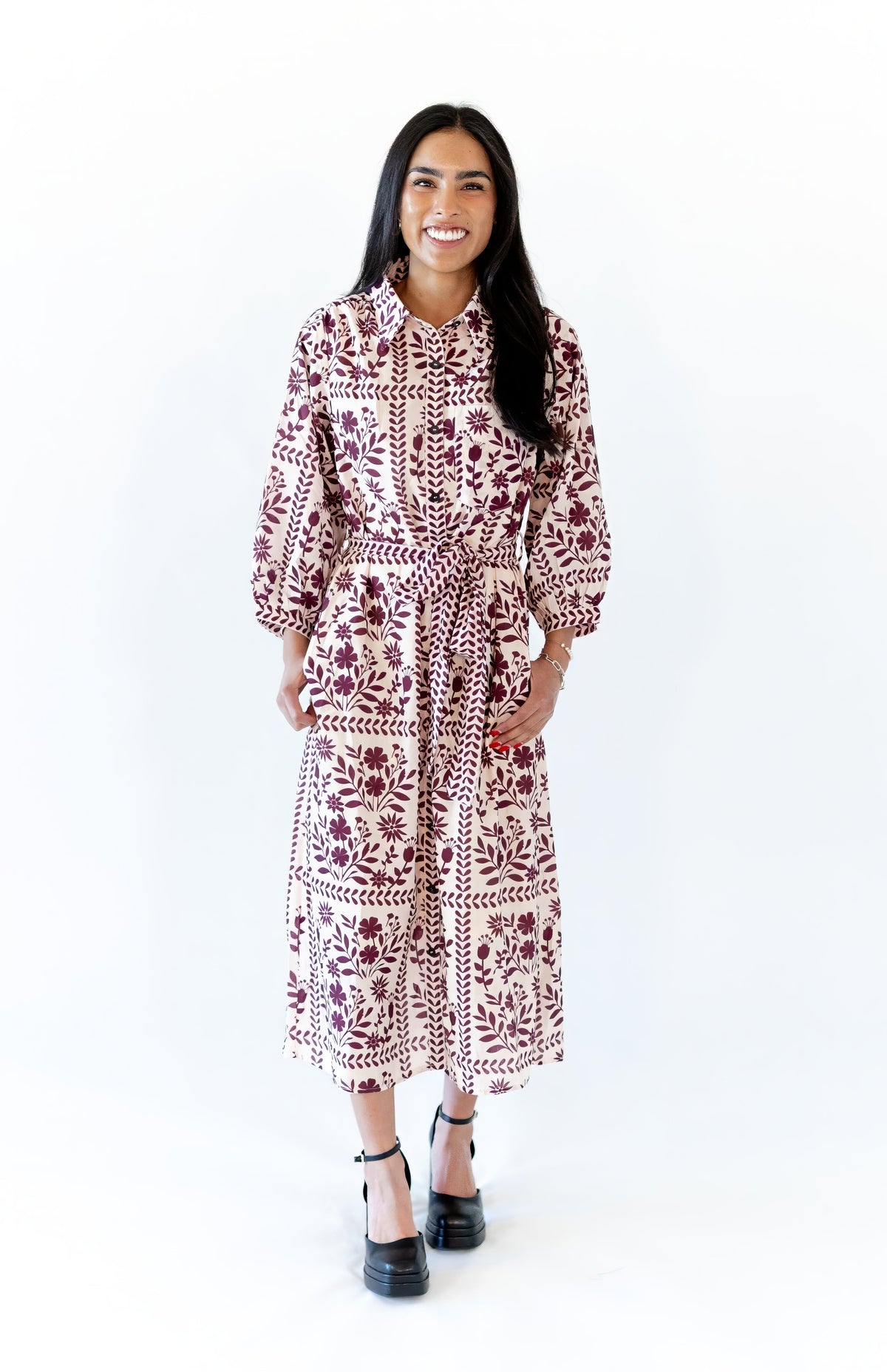 Scottie Floral Shirt Dress