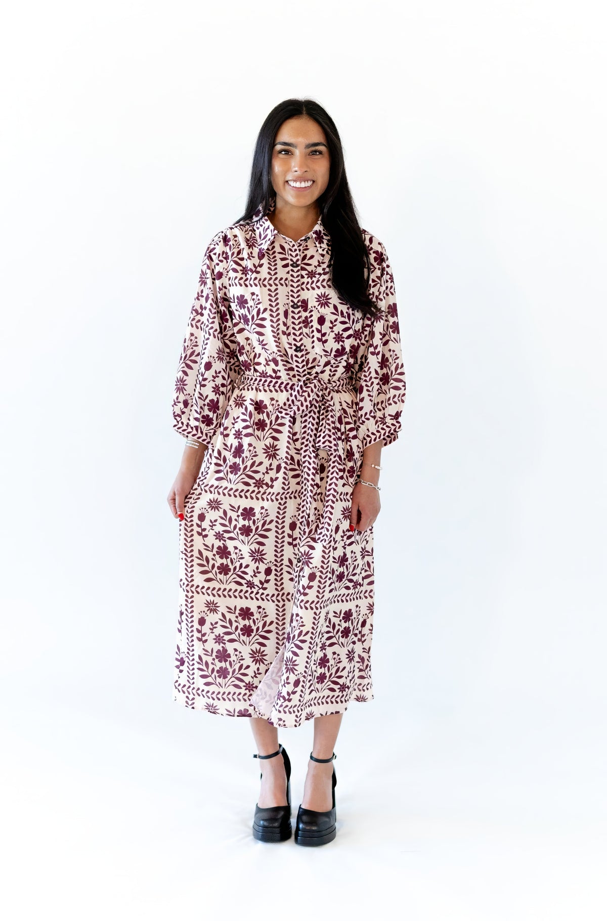 Scottie Floral Shirt Dress