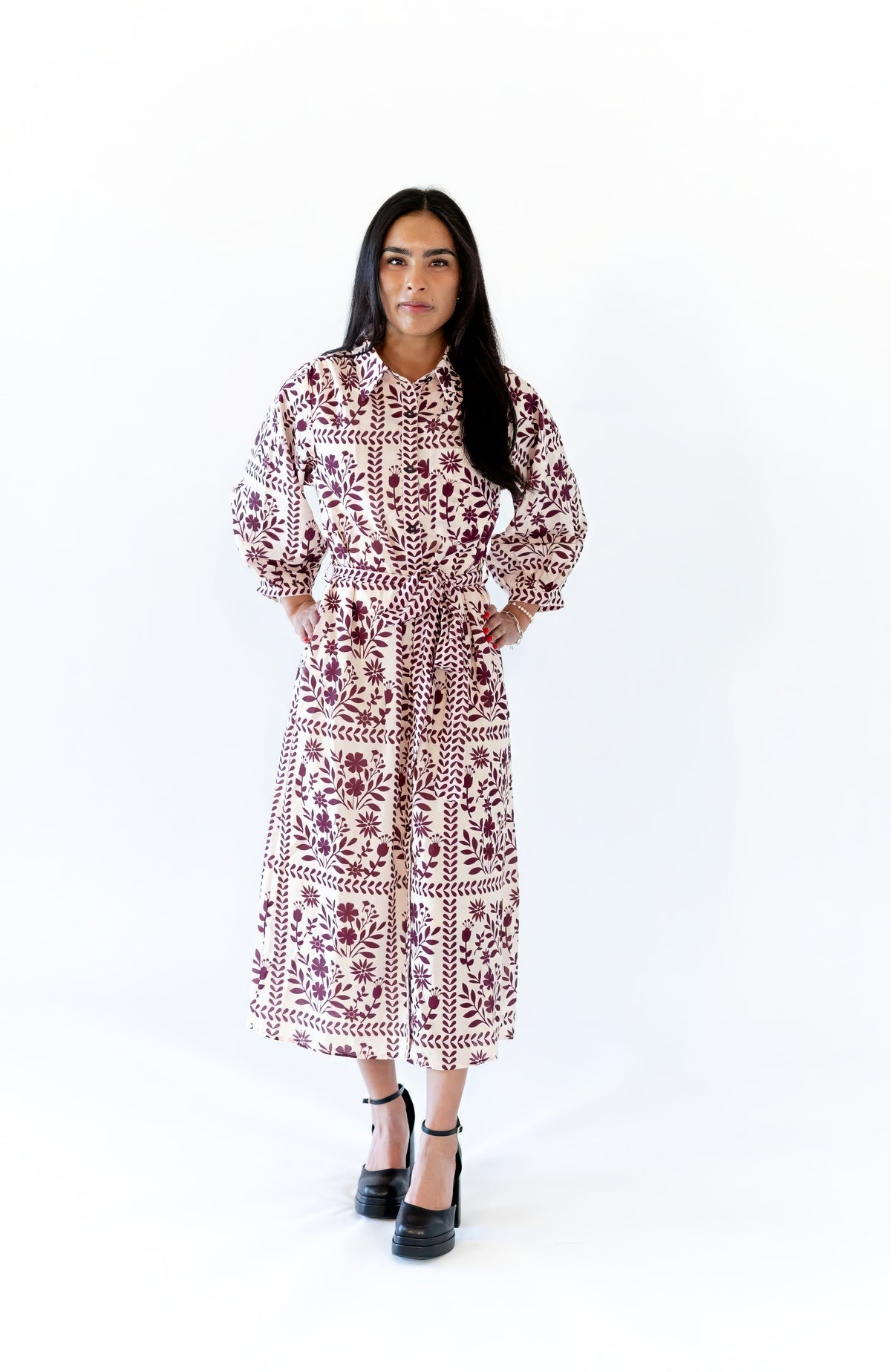Scottie Floral Shirt Dress