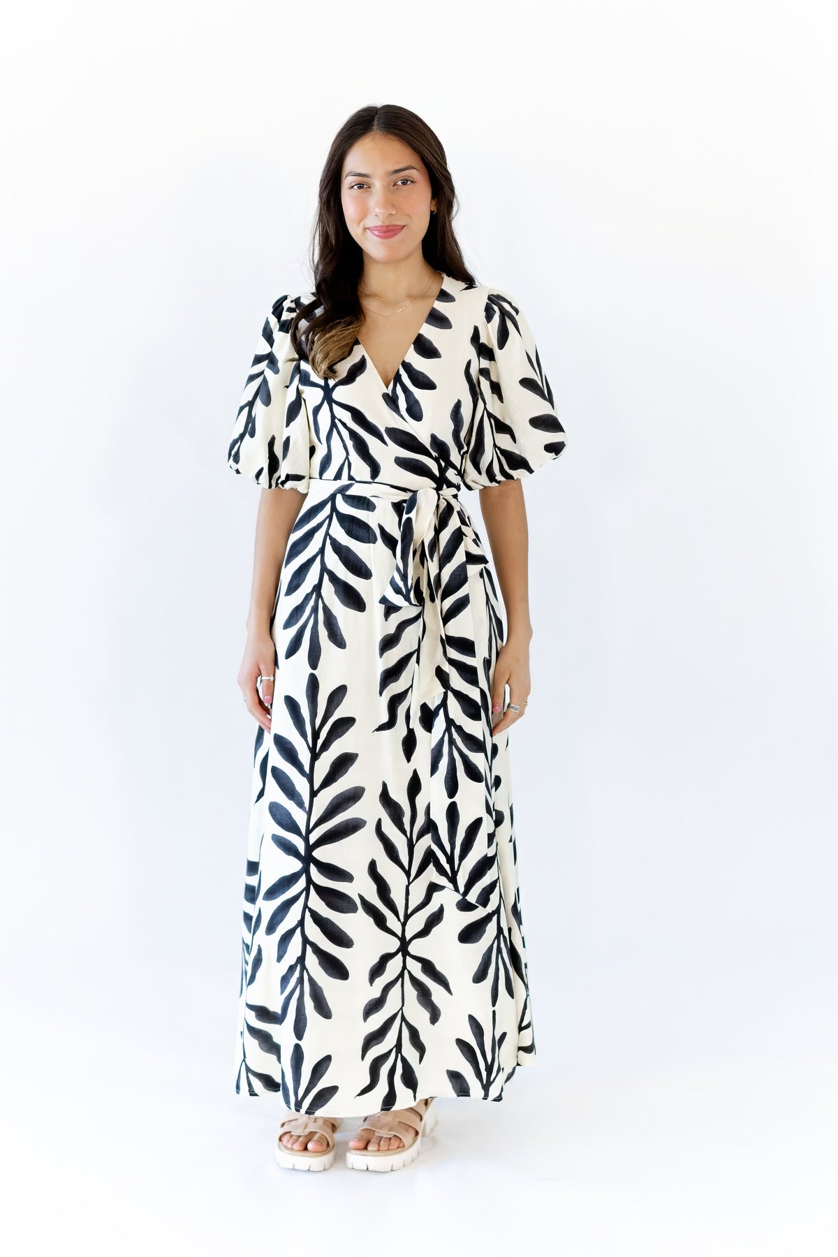 Nora Botanical Wrap Dress