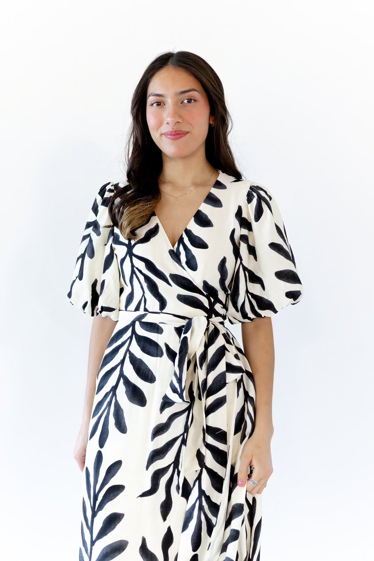 Nora Botanical Wrap Dress
