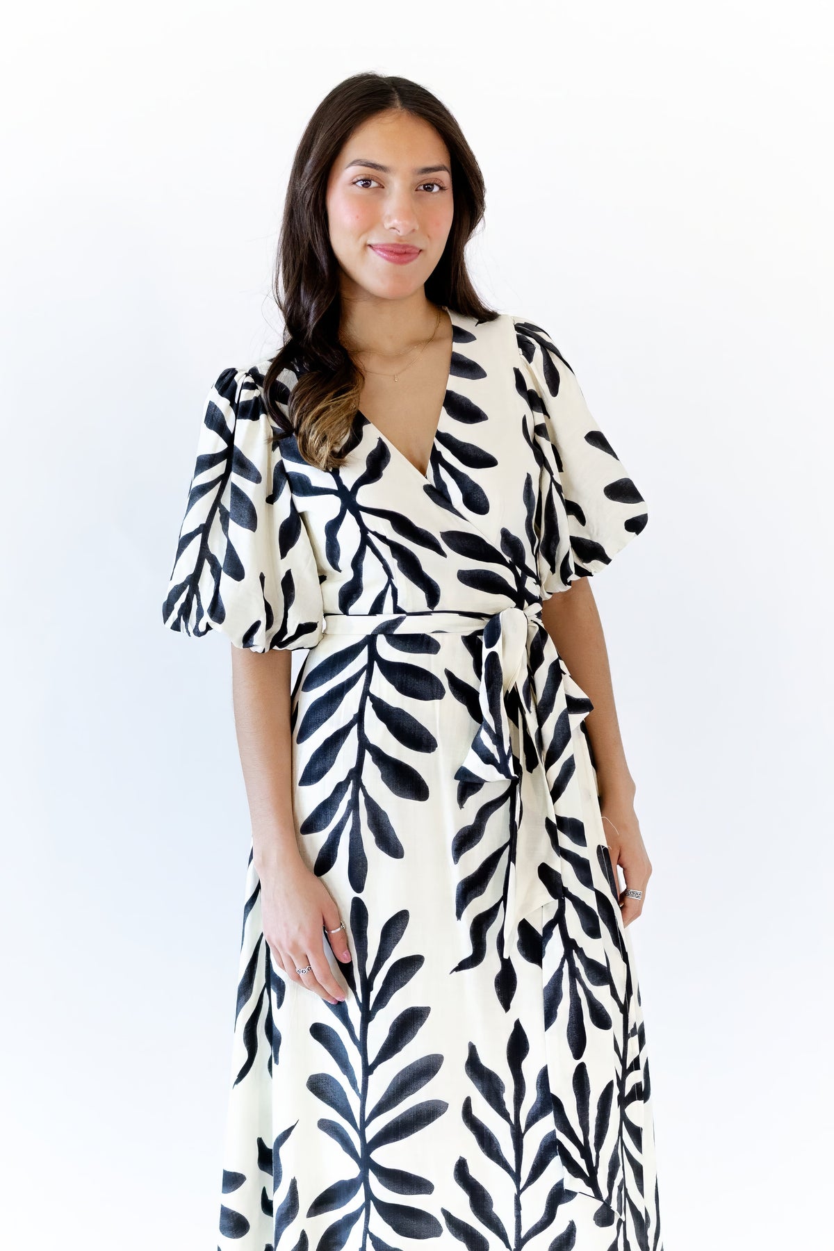 Nora Botanical Wrap Dress