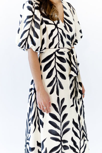 Nora Botanical Wrap Dress