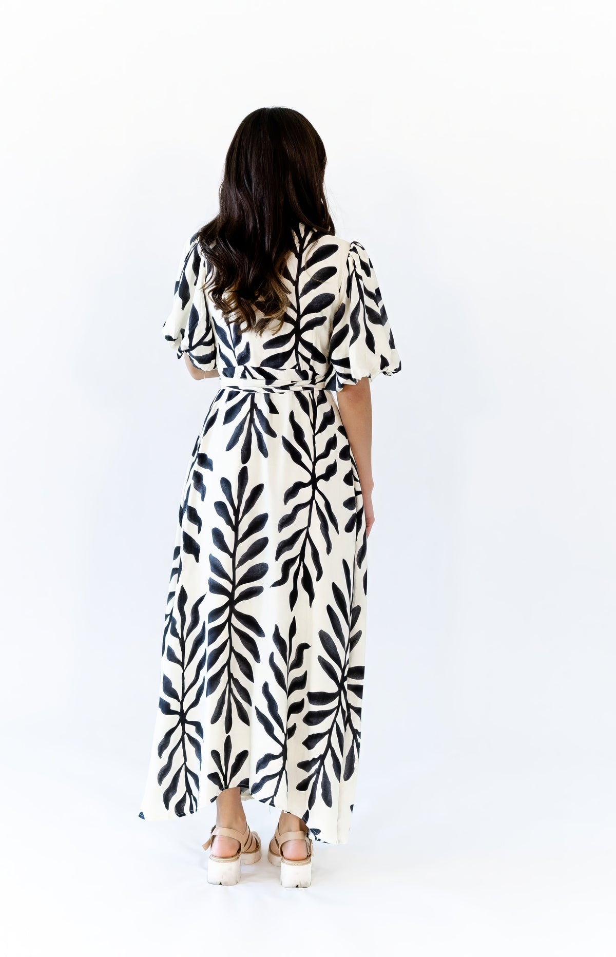 Nora Botanical Wrap Dress