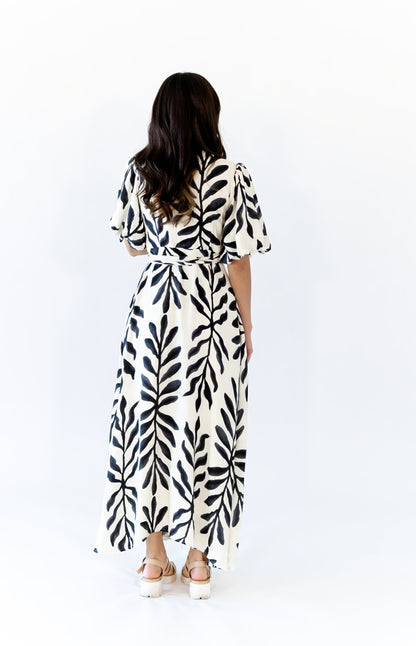 Nora Botanical Wrap Dress