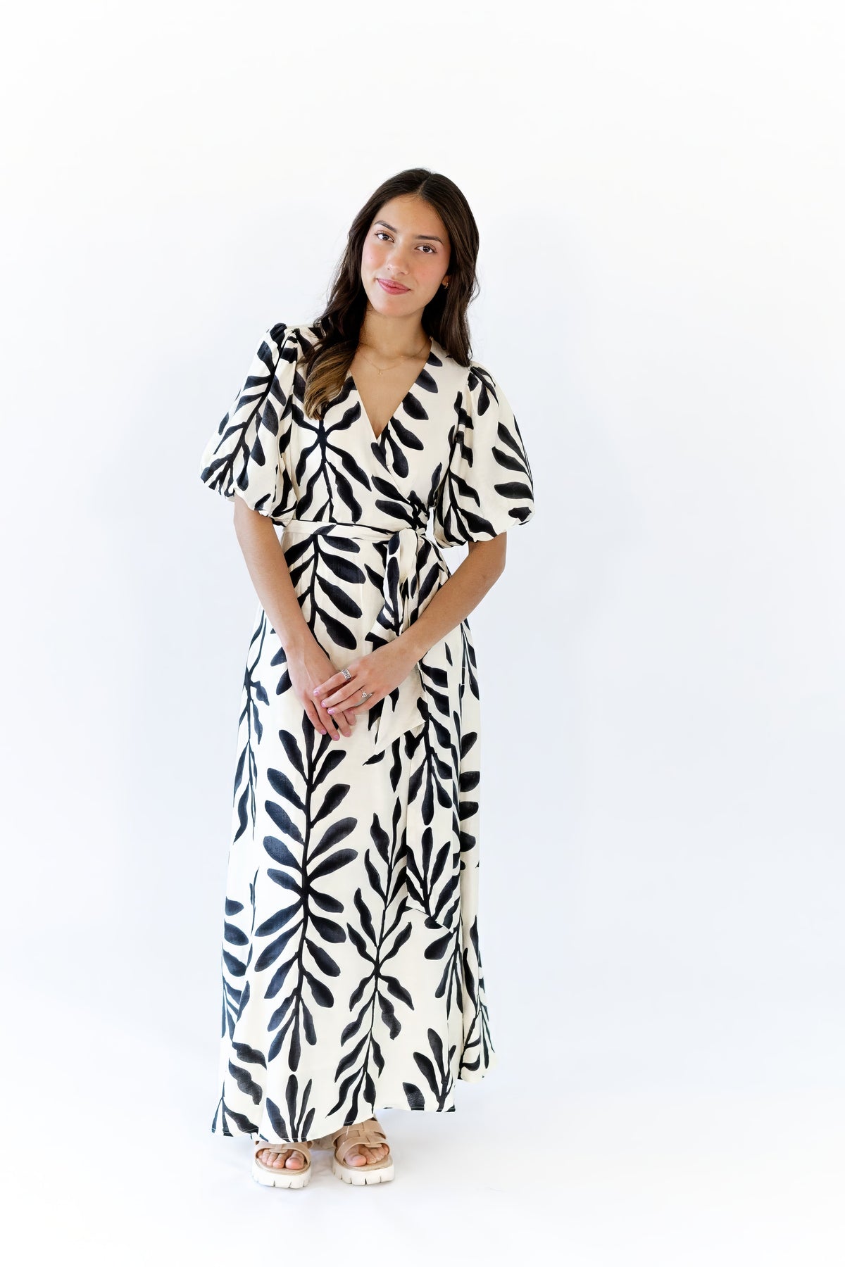 Nora Botanical Wrap Dress