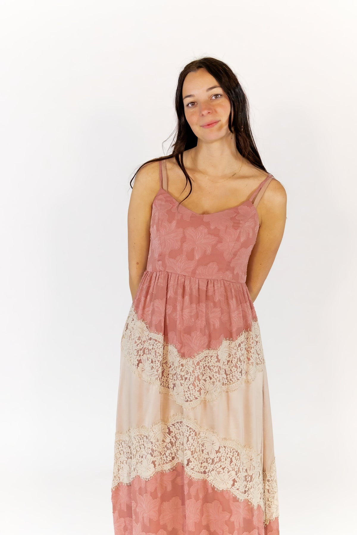 Oaklen Lace Inset Maxi Dress