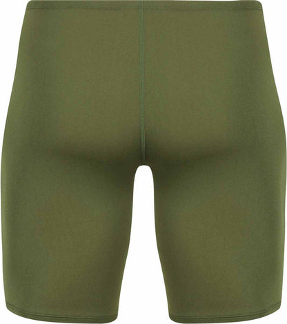 Amanzi Boys Memphis Jammer in green, featuring a sleek swimwear design with the Amanzi logo, suitable for boys' swimming activities.