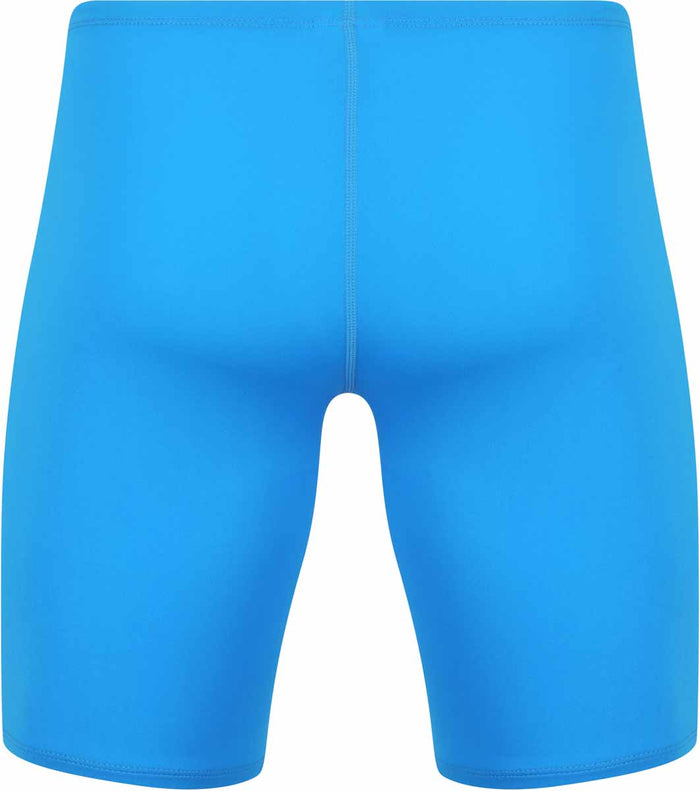 Amanzi men's azure jammer swimwear in royal blue, featuring a fitted design and elastic waistband, suitable for competitive swimming.