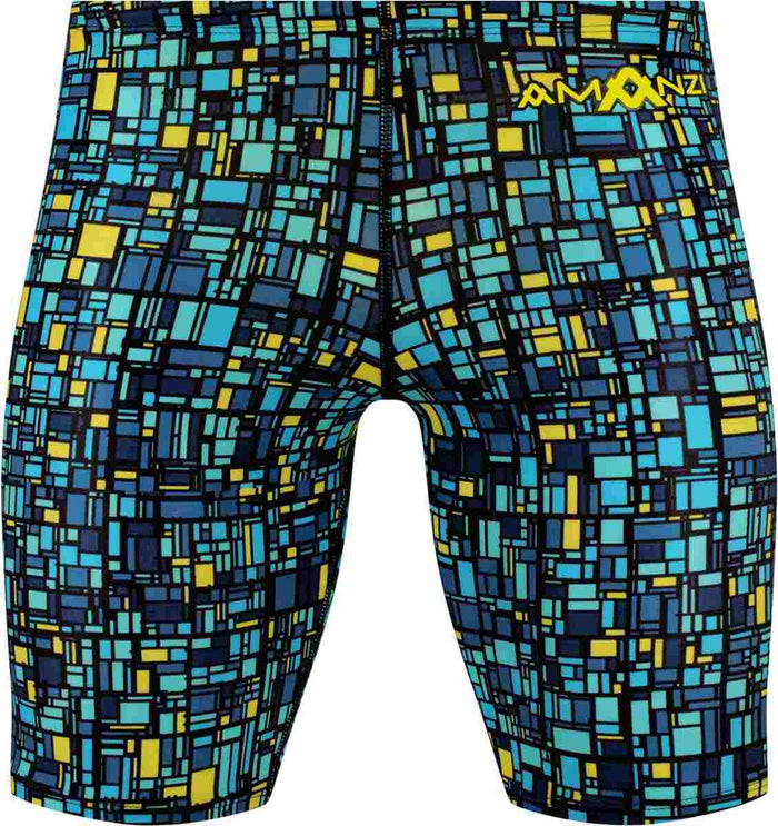 Amanzi men's Matrix jammer swimwear in multi-color with sleek design, displayed on a model.