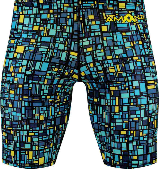 Amanzi men's Matrix jammer swimwear in multi-color with sleek design, displayed on a model.