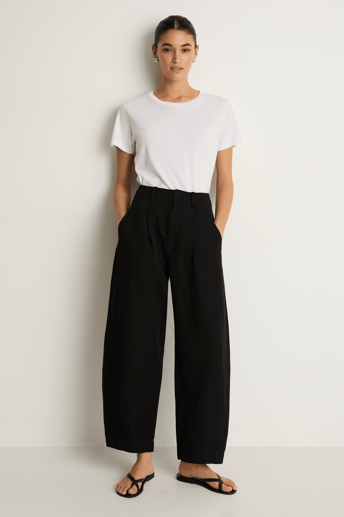 Apiece Apart Bari Crop Trouser - Black