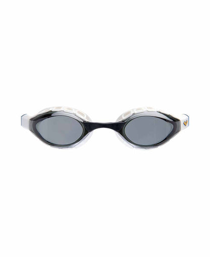 Arena Air Sonic racing goggles in smoke and black with adjustable straps and clear lens for high-speed outdoor activities.