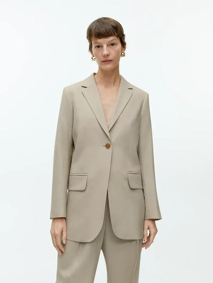 Arket Hopsack Wool Oversized-ullkavaj NWOT