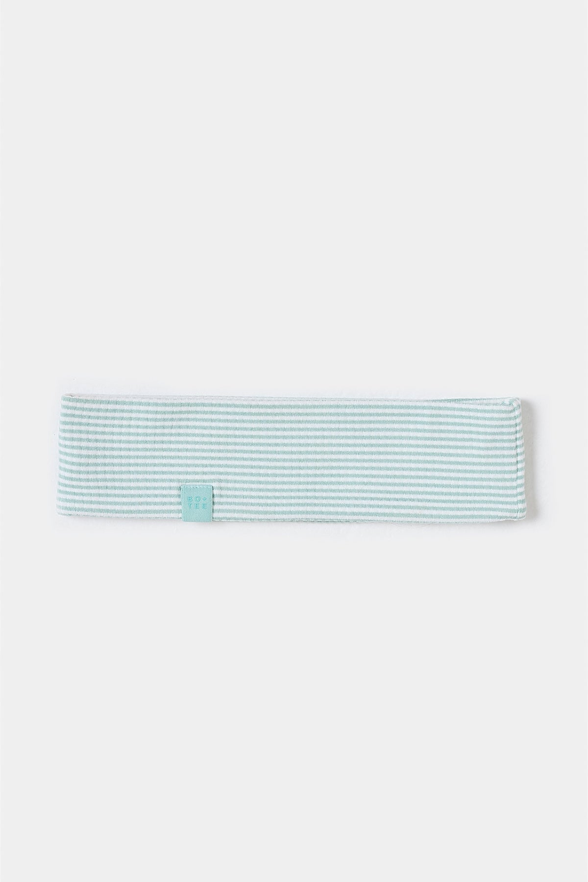 Ribbed Jersey Headband in Mint Stripe