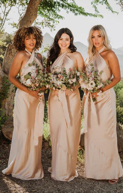 Bridesmaid Fabric Swatch ~ Champagne Luxe Satin