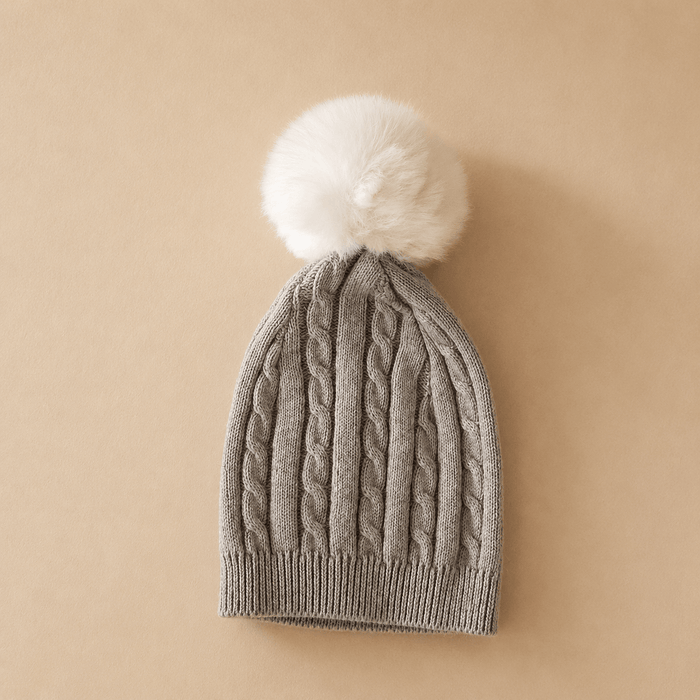 Cotton Knitted Single Pom Beanies/Caps