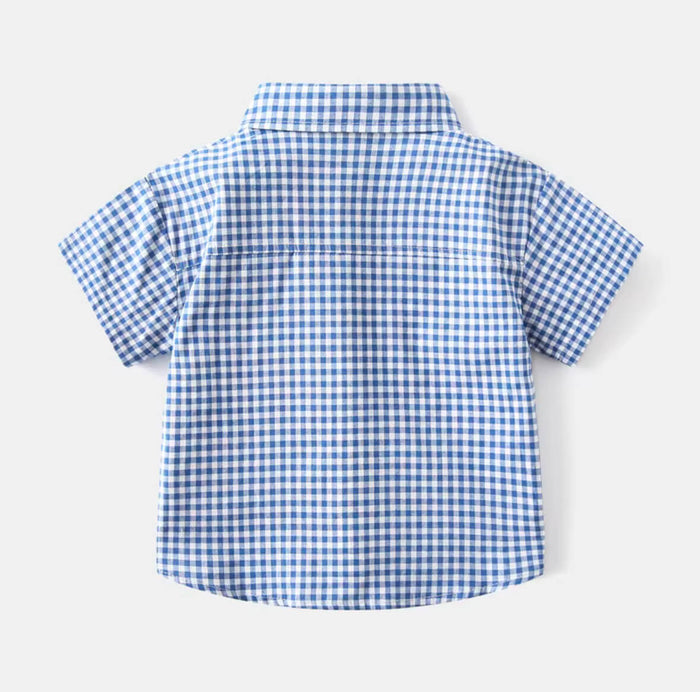 Baby boy checked cotton shirt  – comfortable breathable fit