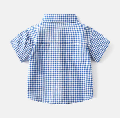 Baby boy checked cotton shirt  – comfortable breathable fit