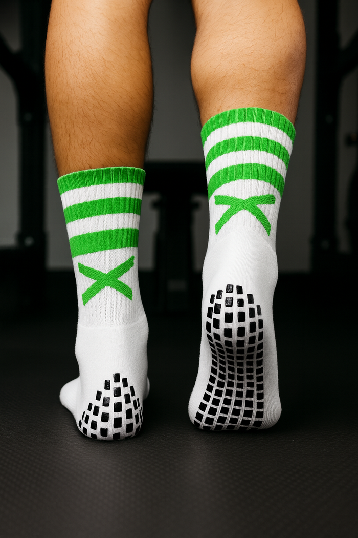 GAA Grip Socks | X Pro Midi Sports Socks | Green & White | Lar Corbett Sports