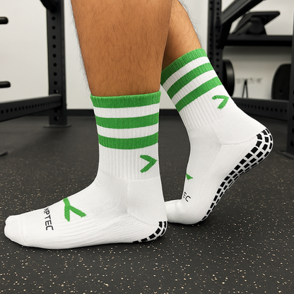 GAA Grip Socks | X Pro Midi Sports Socks | Green & White | Lar Corbett Sports