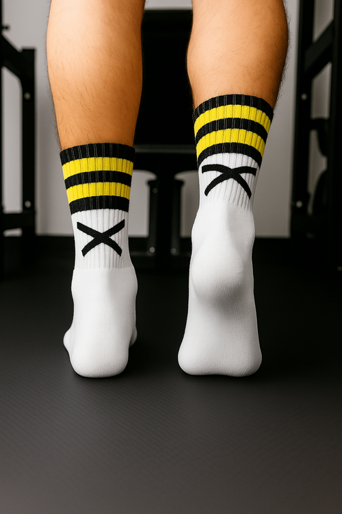 GAA Sports Socks | X Pro Midi Socks | Black & Amber | Lar Corbett Sports