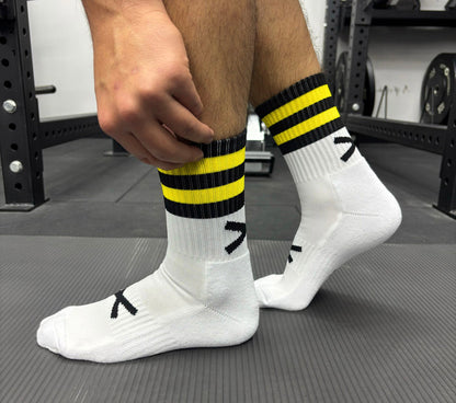 GAA Sports Socks | X Pro Midi Socks | Black & Amber | Lar Corbett Sports