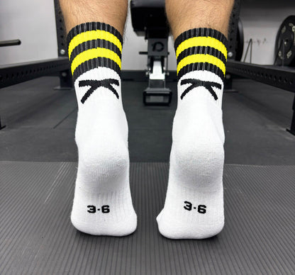 GAA Sports Socks | X Pro Midi Socks | Black & Amber | Lar Corbett Sports