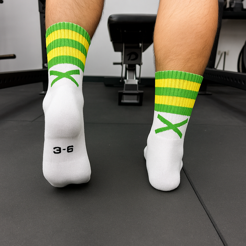 GAA Sports Socks | X Pro Midi Socks | Green & Yellow | Lar Corbett Sports