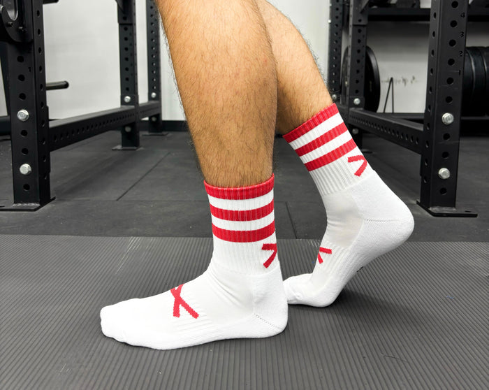 GAA Sports Socks | X Pro Midi Socks | Red & White | Lar Corbett Sports