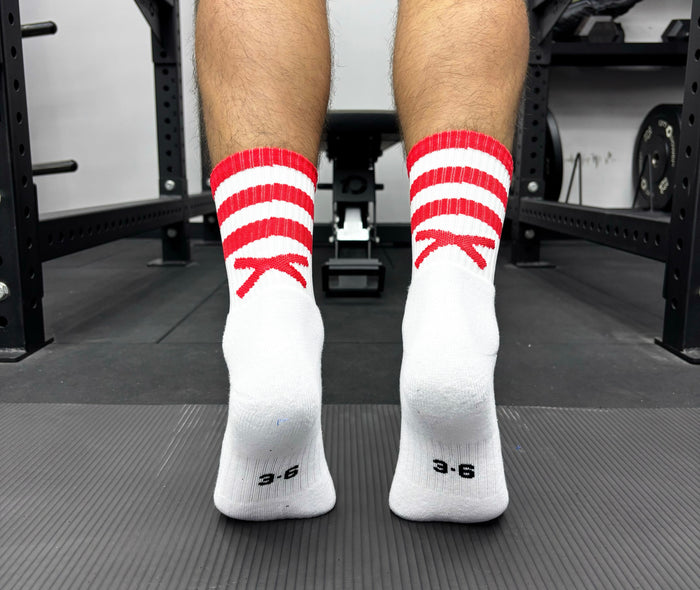 GAA Sports Socks | X Pro Midi Socks | Red & White | Lar Corbett Sports