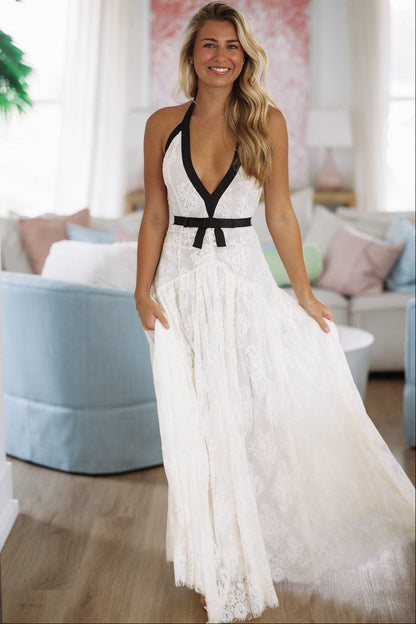 Lacey Romance Maxi Dress - Ivory