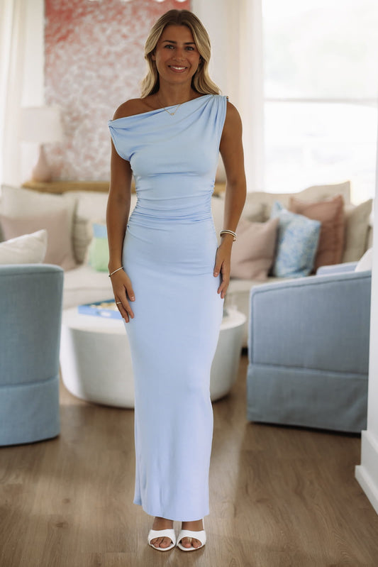 Azure Drift Maxi Dress - Light Blue